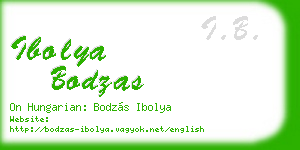 ibolya bodzas business card