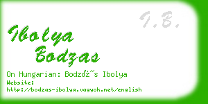 ibolya bodzas business card